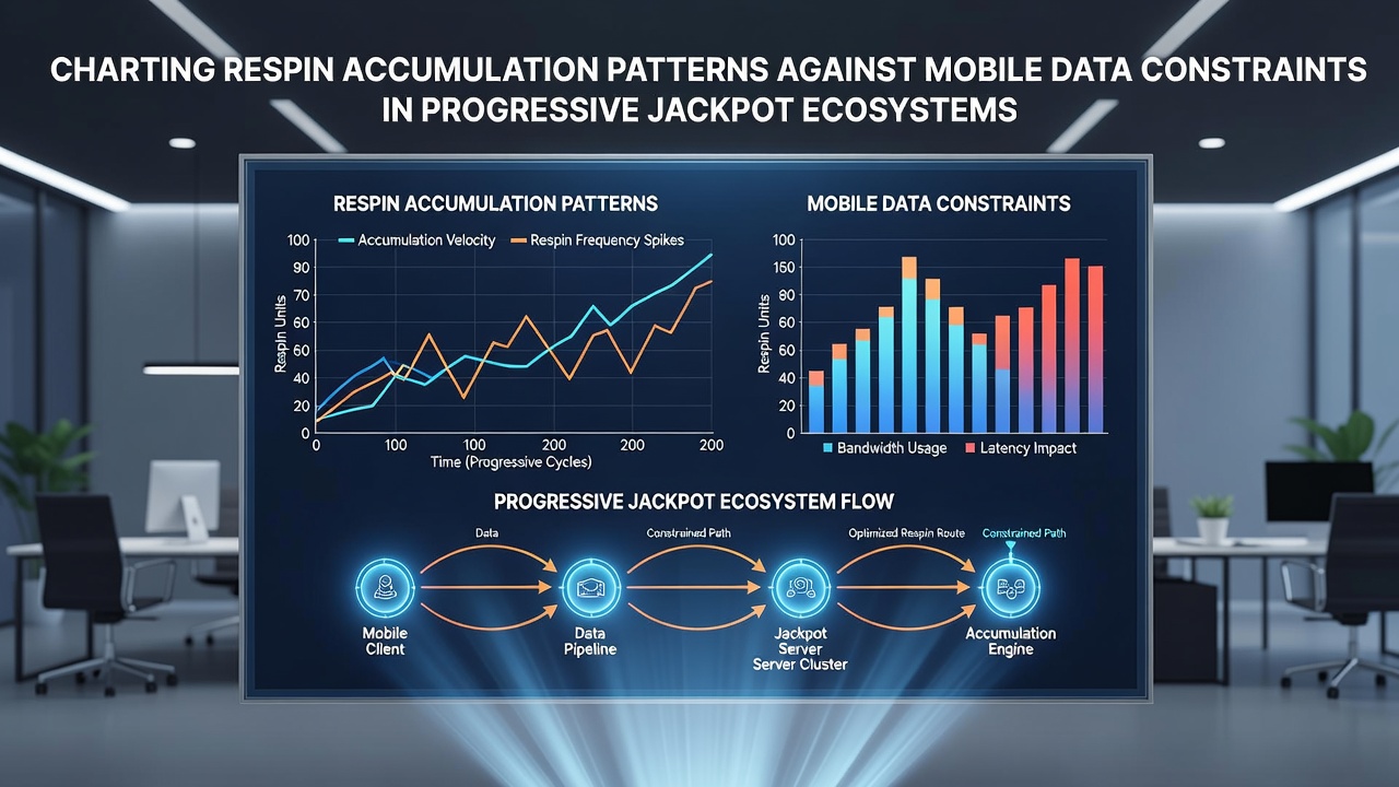Chart comparing respin data consumption rates across different mobile network conditions in progressive jackpot games