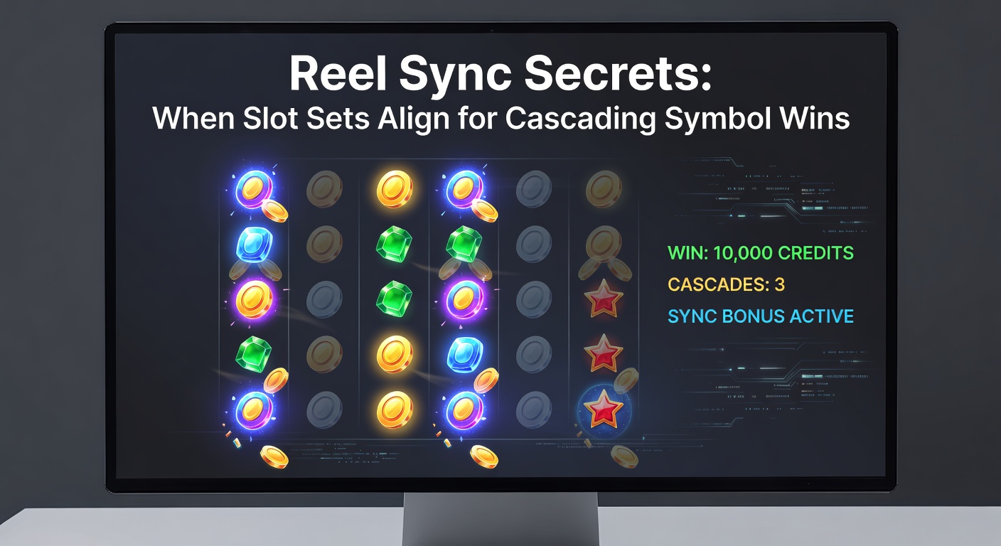 Close-up of cascading symbols with multipliers building during a reel sync sequence, gold coins raining down