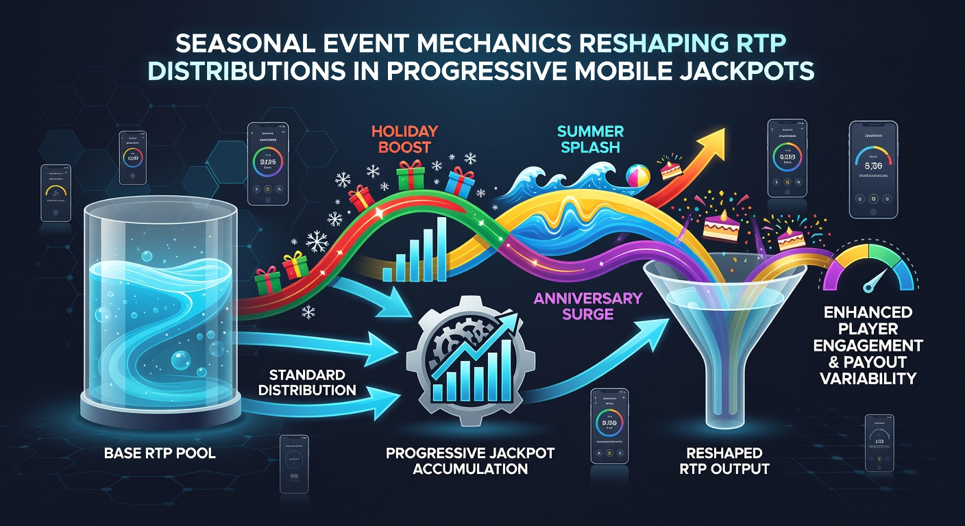 Chart displaying RTP distribution shifts during seasonal events in progressive mobile jackpots