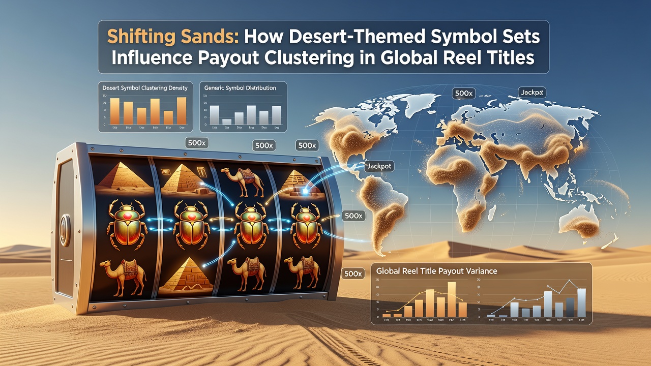 Close-up view of cluster payouts forming with desert symbols on a digital reel interface