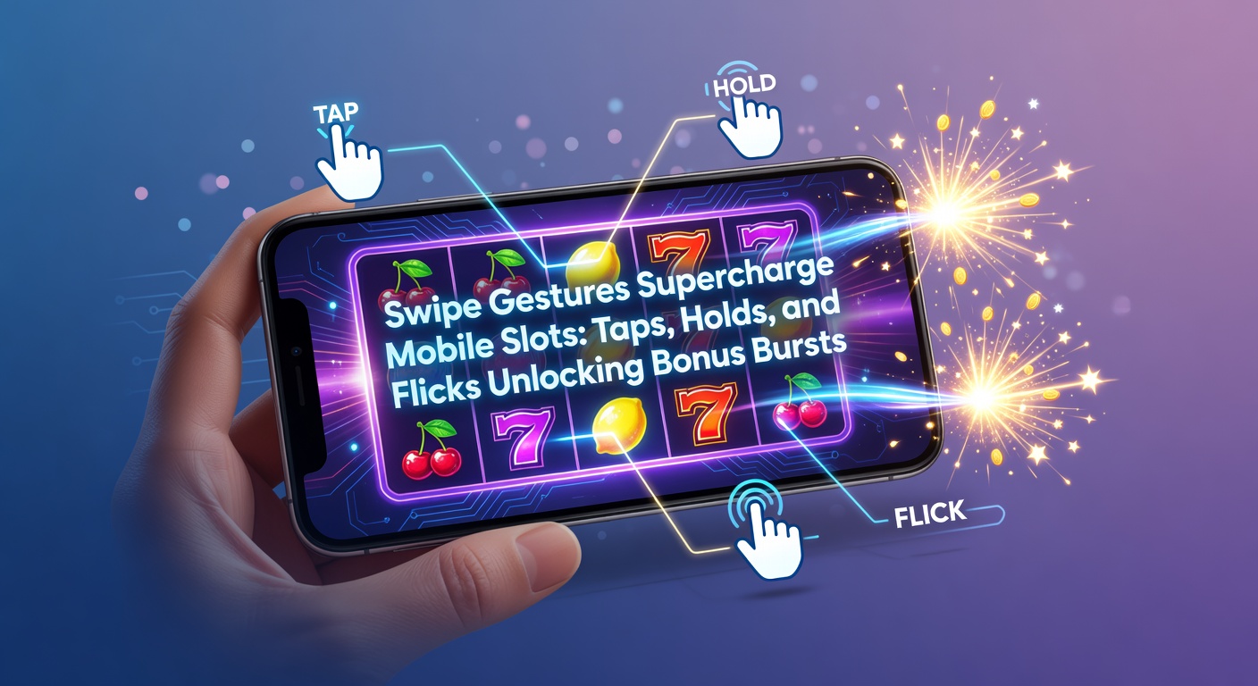 Dynamic mobile slot interface showing finger swipes triggering cascading reels and bonus explosions on a smartphone screen