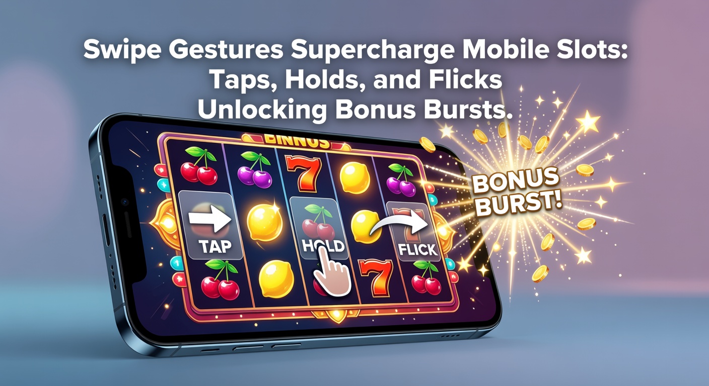 Close-up of player hand performing a hold-and-swipe gesture on a vibrant mobile slot bonus wheel, sparks flying from the screen