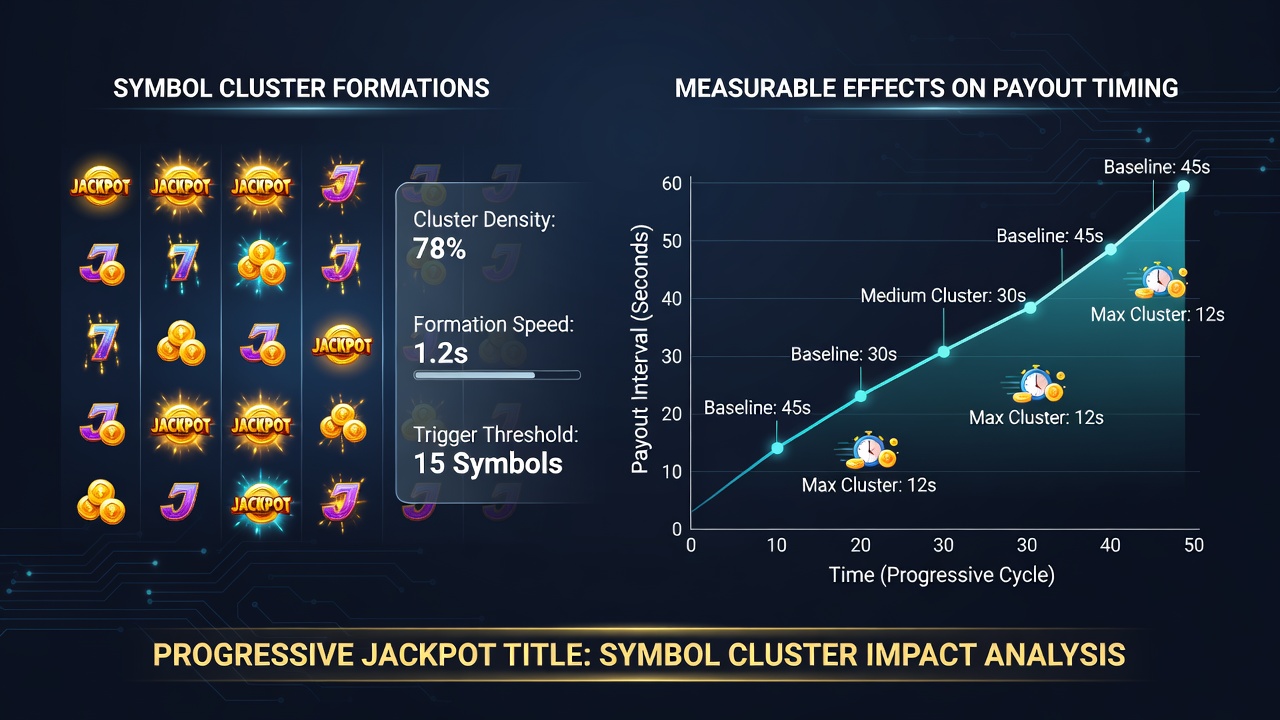 Comparison of cluster payout sequences on mobile and desktop progressive slot interfaces
