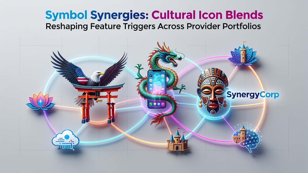 Cultural icon blends in modern slot symbols including dragons, deities and artifacts
