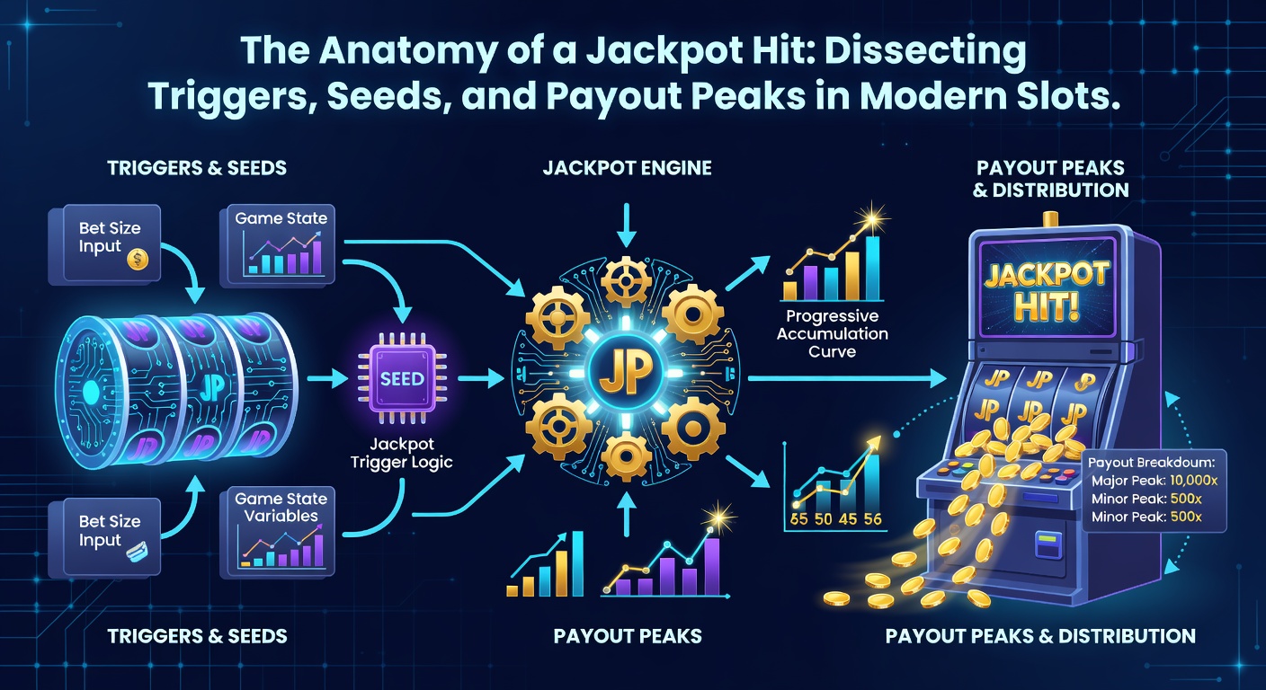 Illustration of a jackpot seed diagram showing initial funding flowing into a growing meter, with arrows depicting player contributions and regulatory minimums